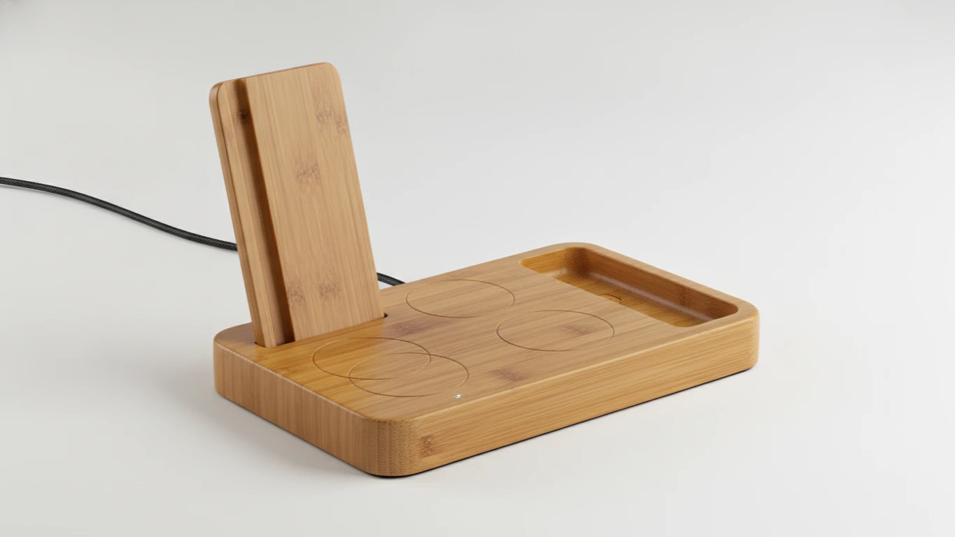 Bamboo Wireless Charging Station