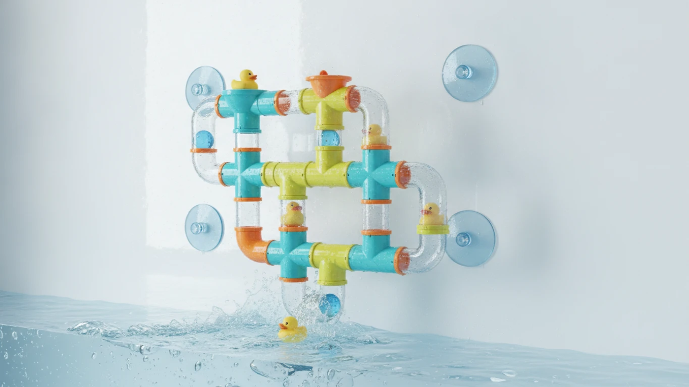 Bath Time Gravity Pipeline Toy