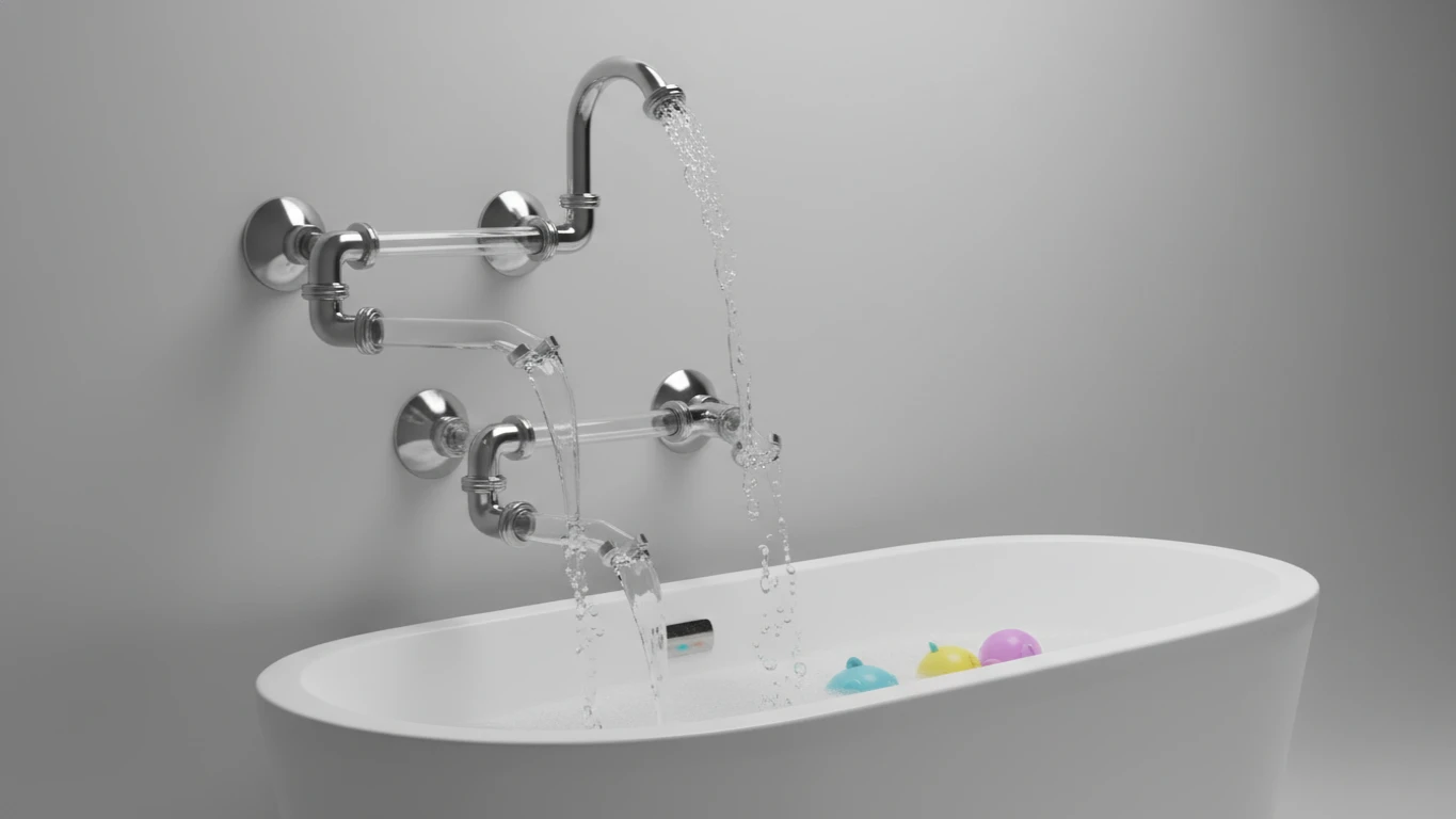 Bath Time Waterfall Pipe Set