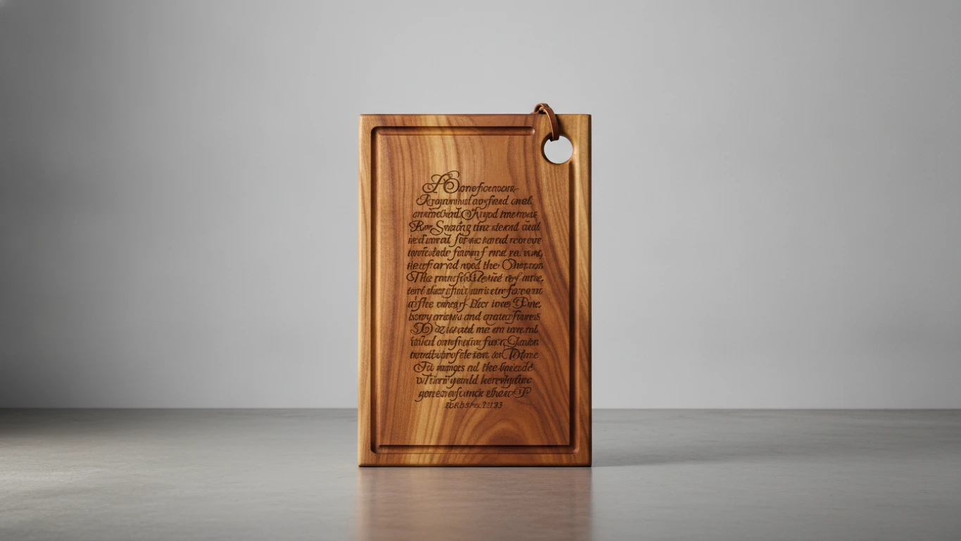 Bible Verse Engraved Wood Cutting Board