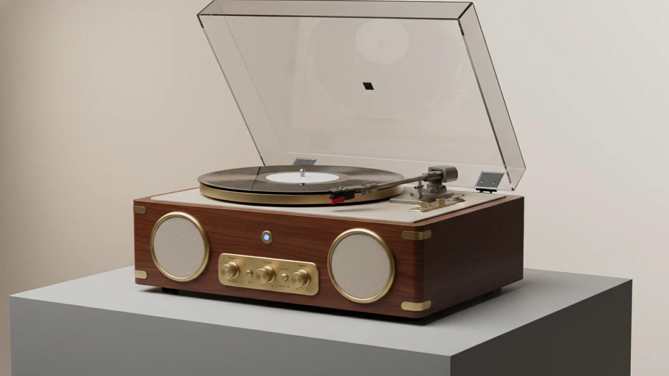 Bluetooth Retro-Style Vinyl Record Player