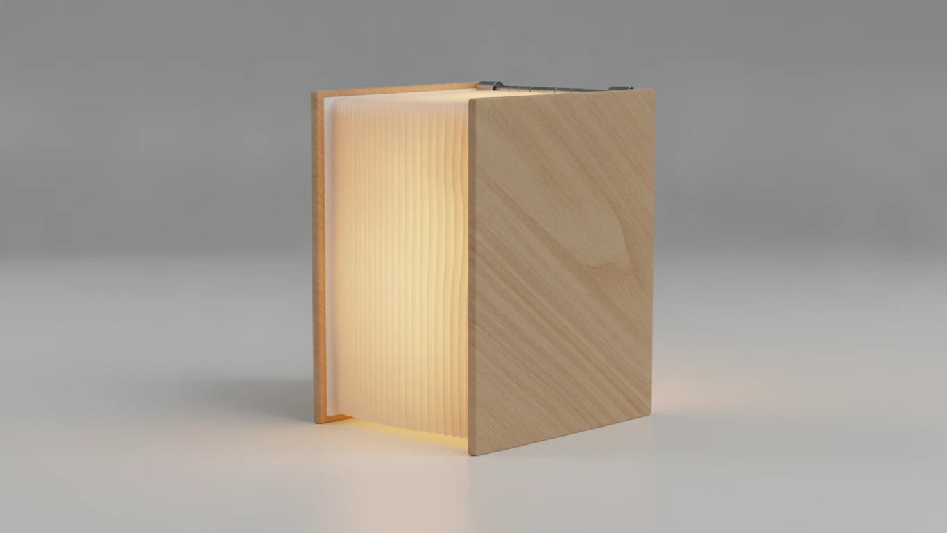 Book-Shaped Folding LED Lamp