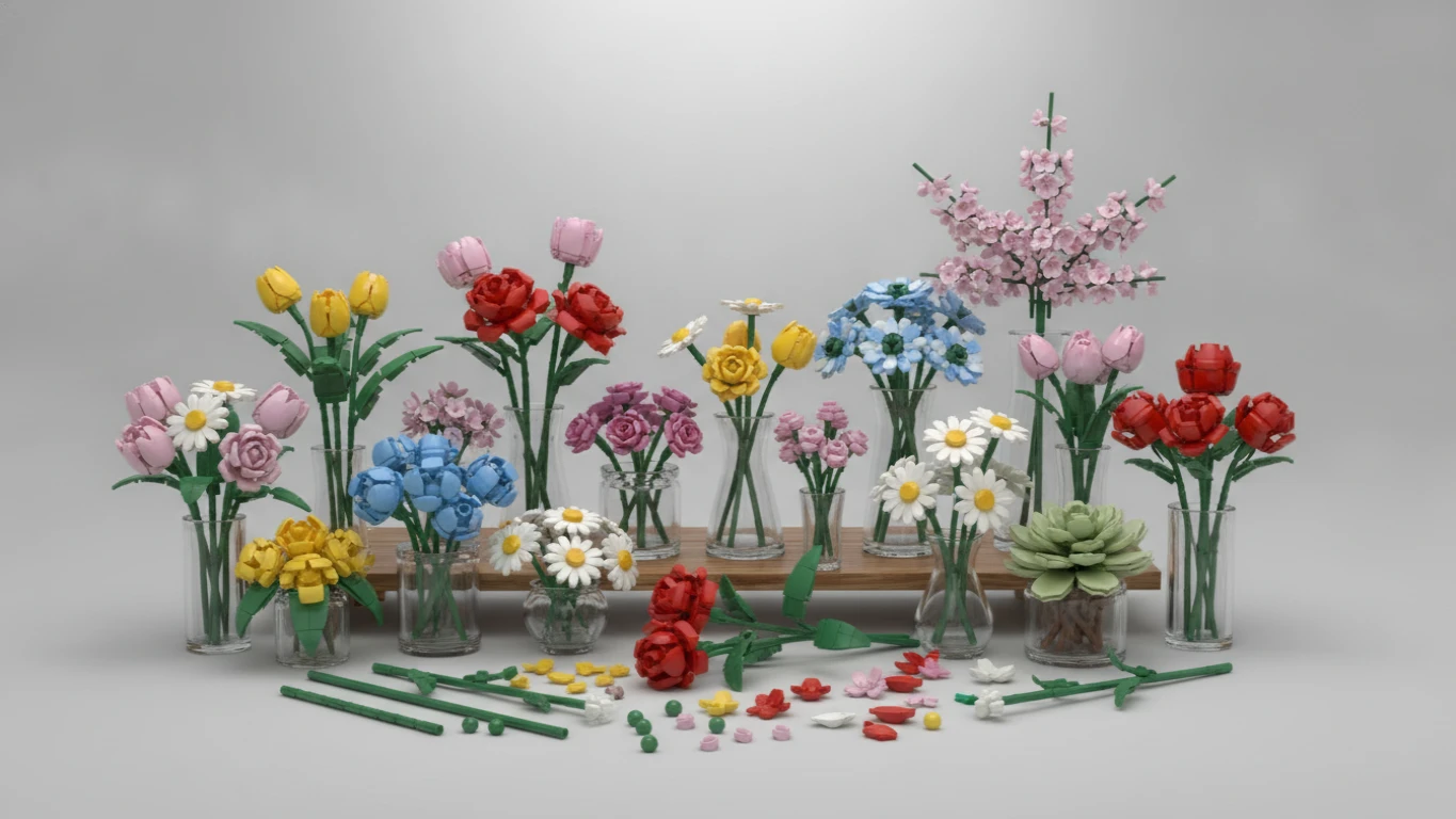 Botanical Flower Building Set
