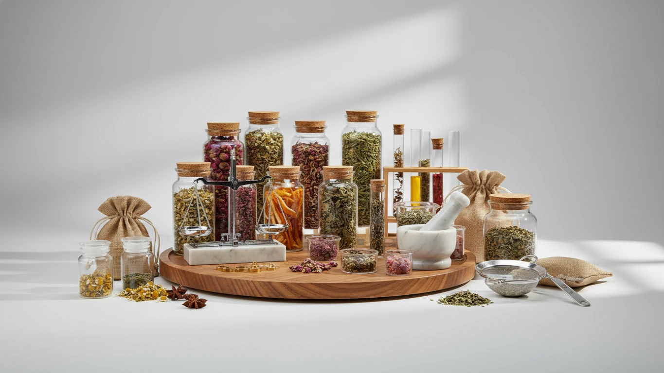 Botanical Herbal Tea Blending Laboratory