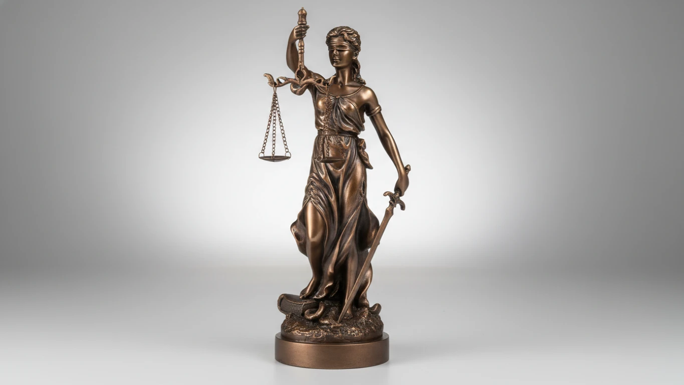 Bronze Lady Justice Desktop Sculpture