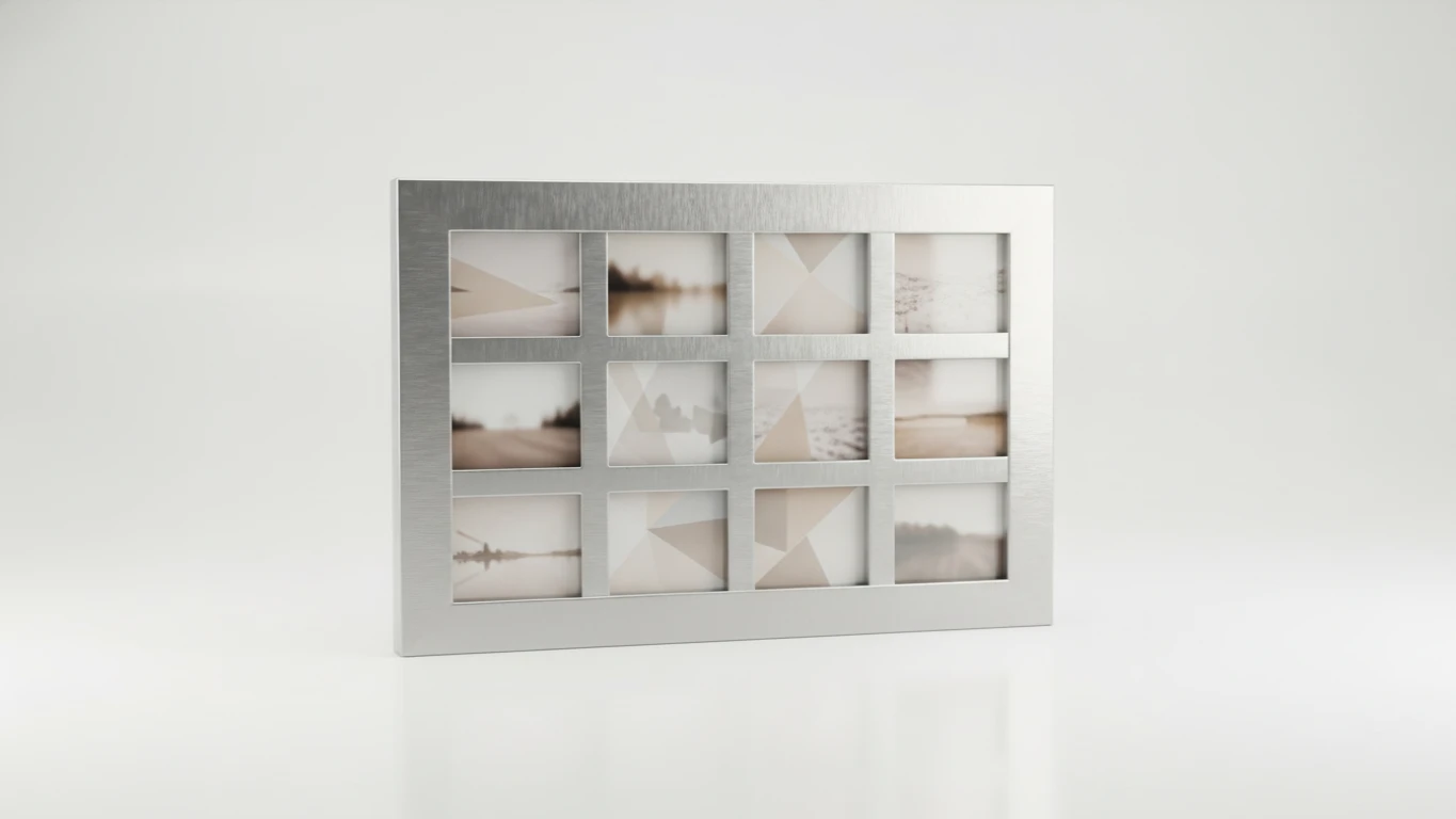 Brushed Aluminum Multi-Photo Collage Frame