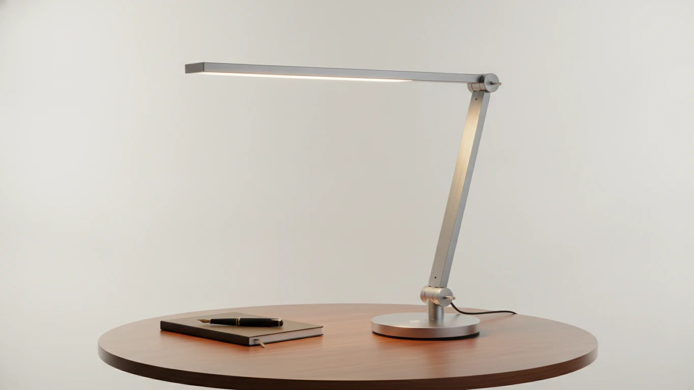 Brushed Metal Designer Desk Lamp