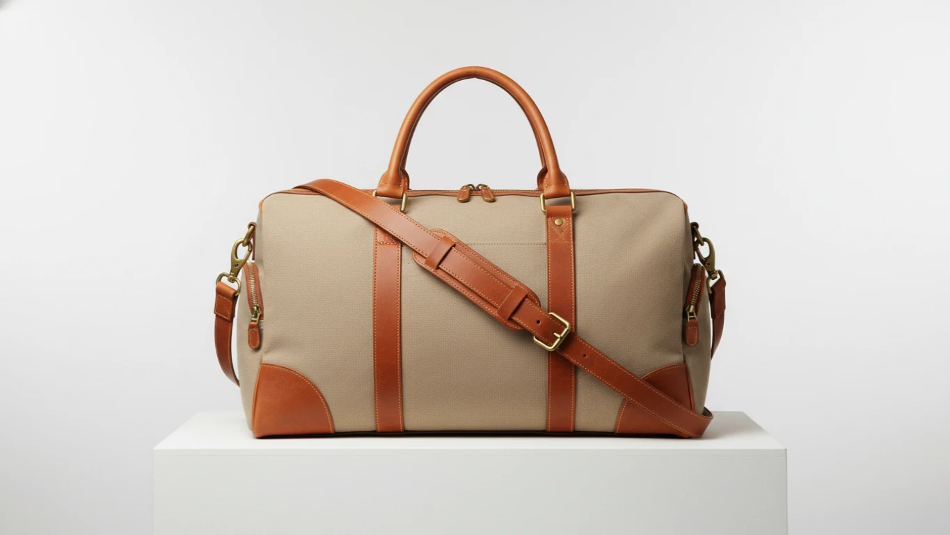 Canvas and Leather Weekender Duffel