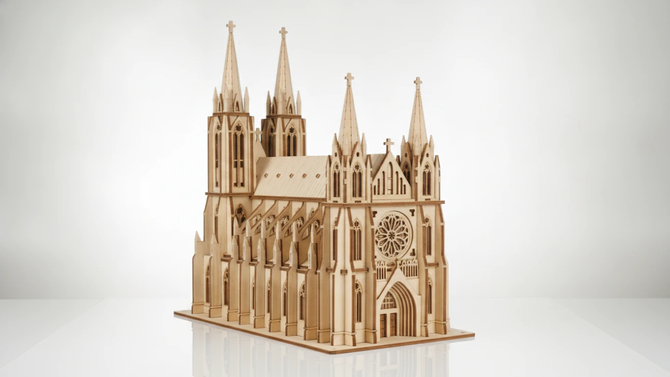 Cathedral 3D Wooden Architecture Puzzle