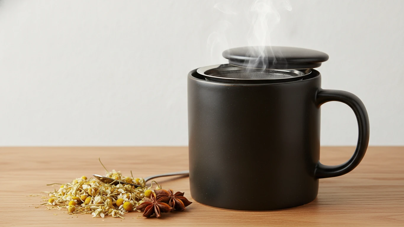 Ceramic Tea Steeping Mug with Infuser