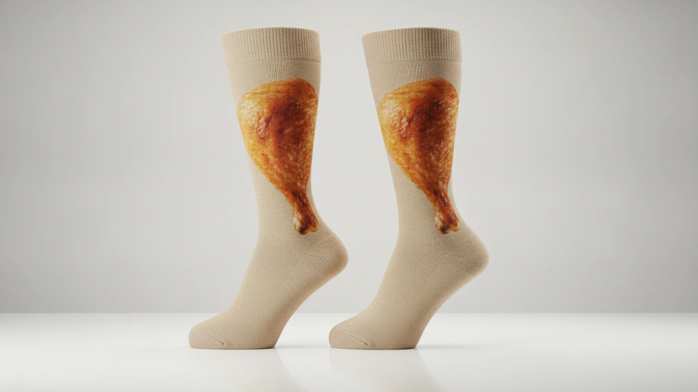 Chicken Leg Graphic Knee Socks