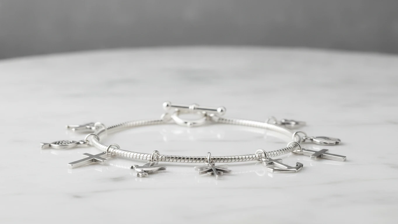 Christian Symbols Charm Bracelet