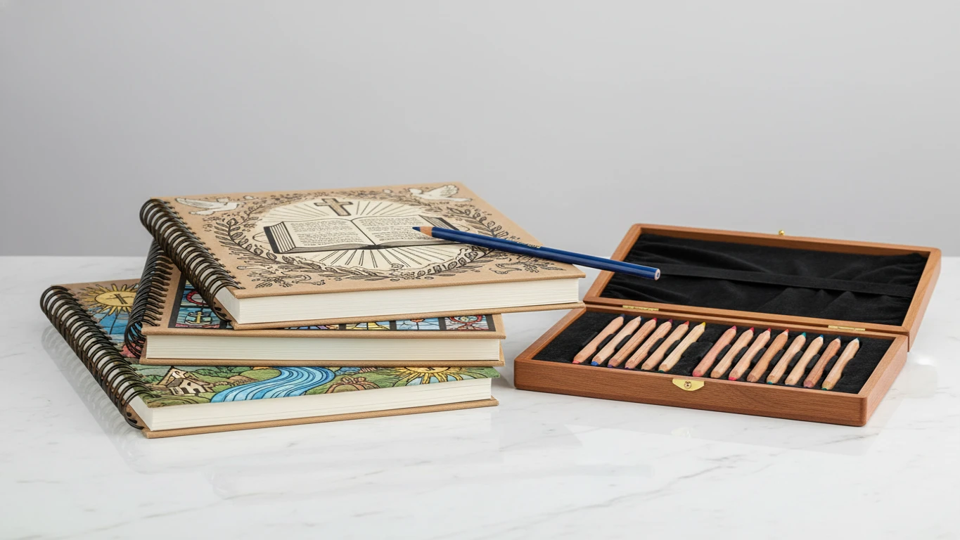 Christian-Themed Adult Coloring Book Set
