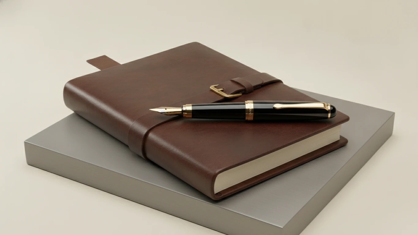 Classic Lacquered Fountain Pen and Journal Set