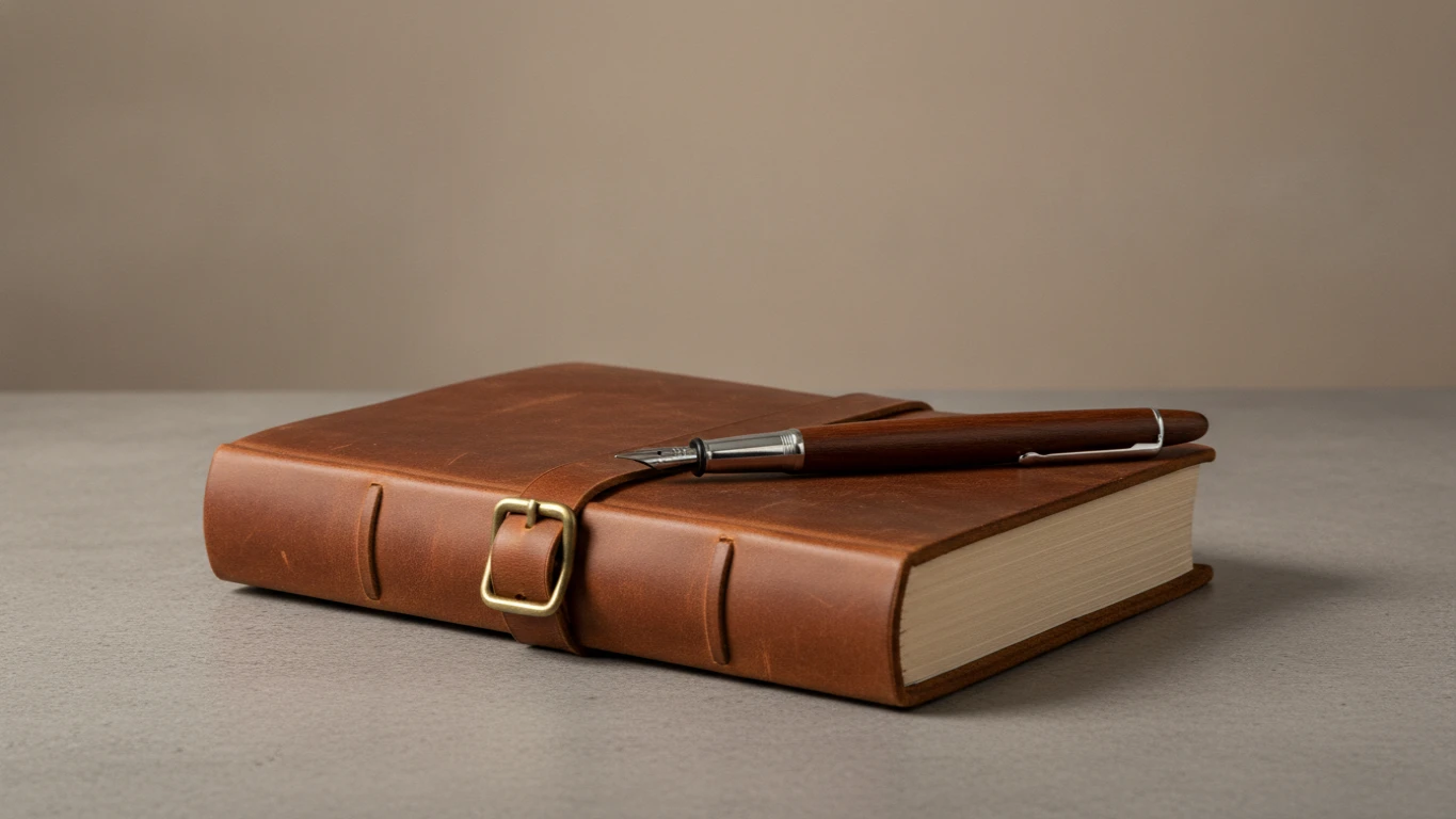 Classic Leather-Bound Journal with Pen