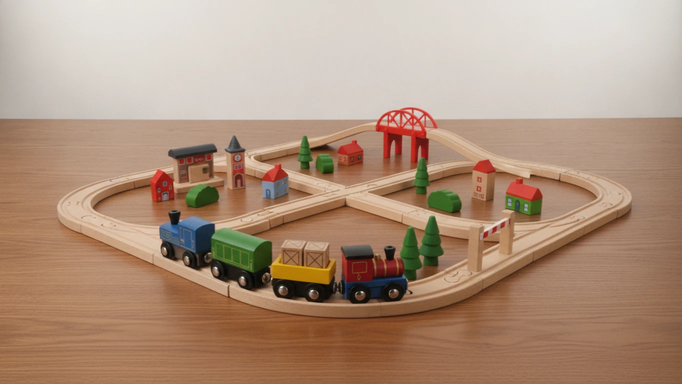 Classic Wooden Railway Set