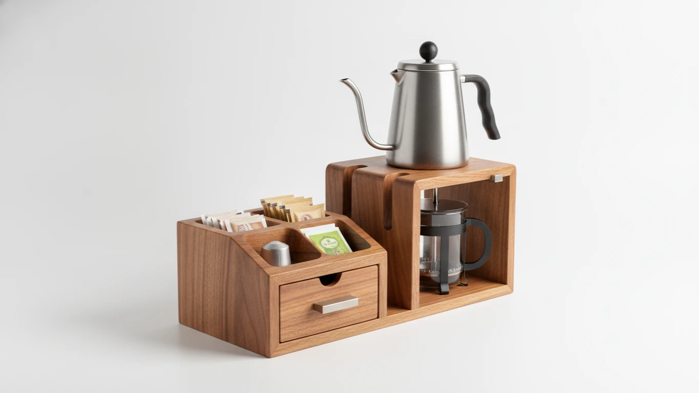 Coffee Station Wooden Organizer