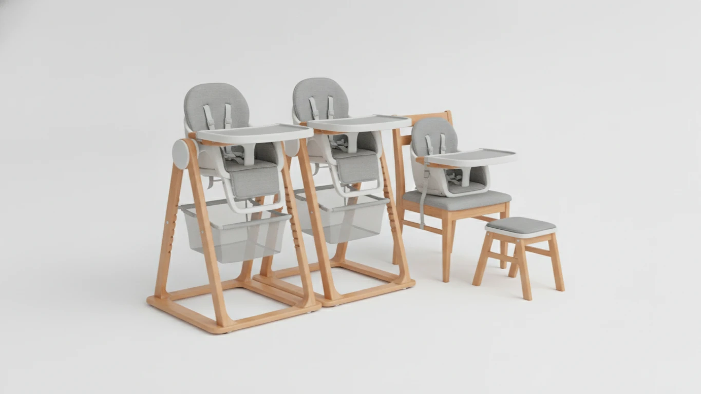 Convertible Dual High Chair System