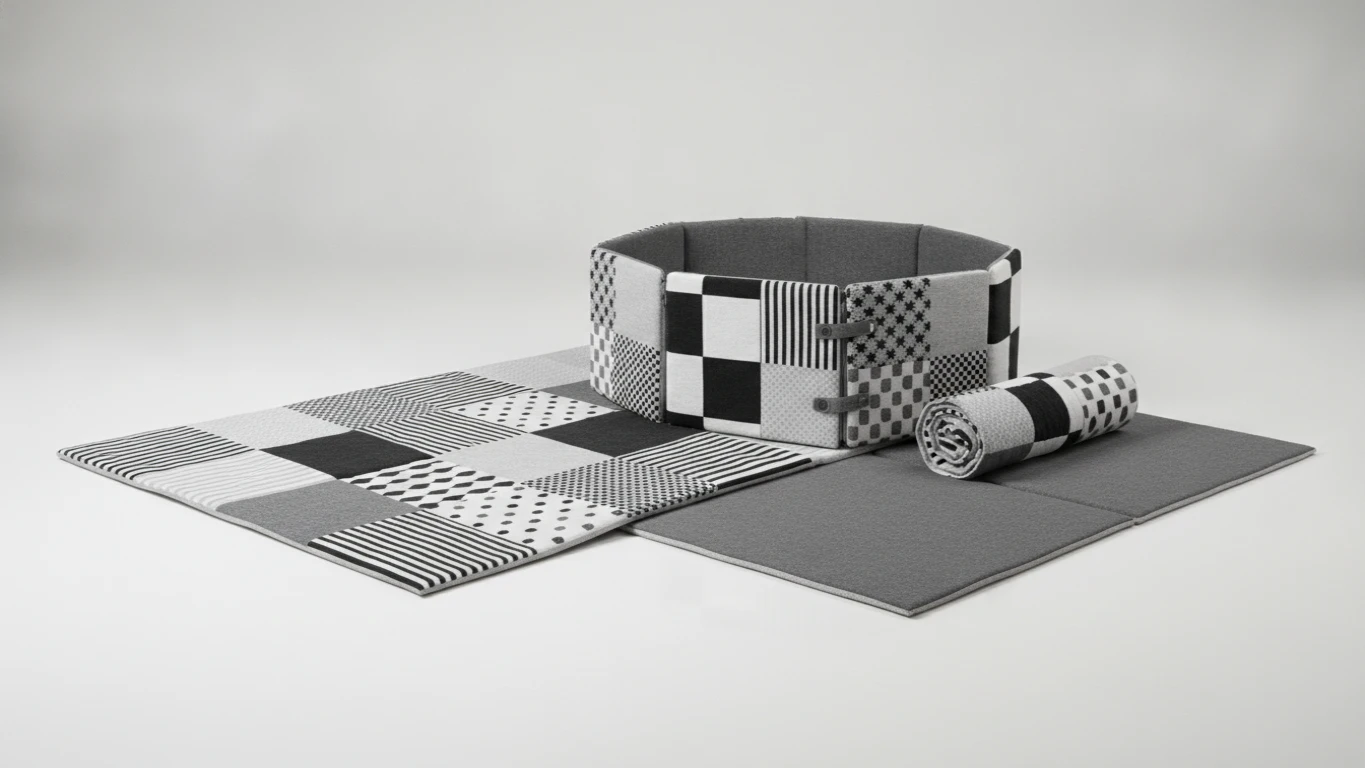 Convertible High-Contrast Play Mat