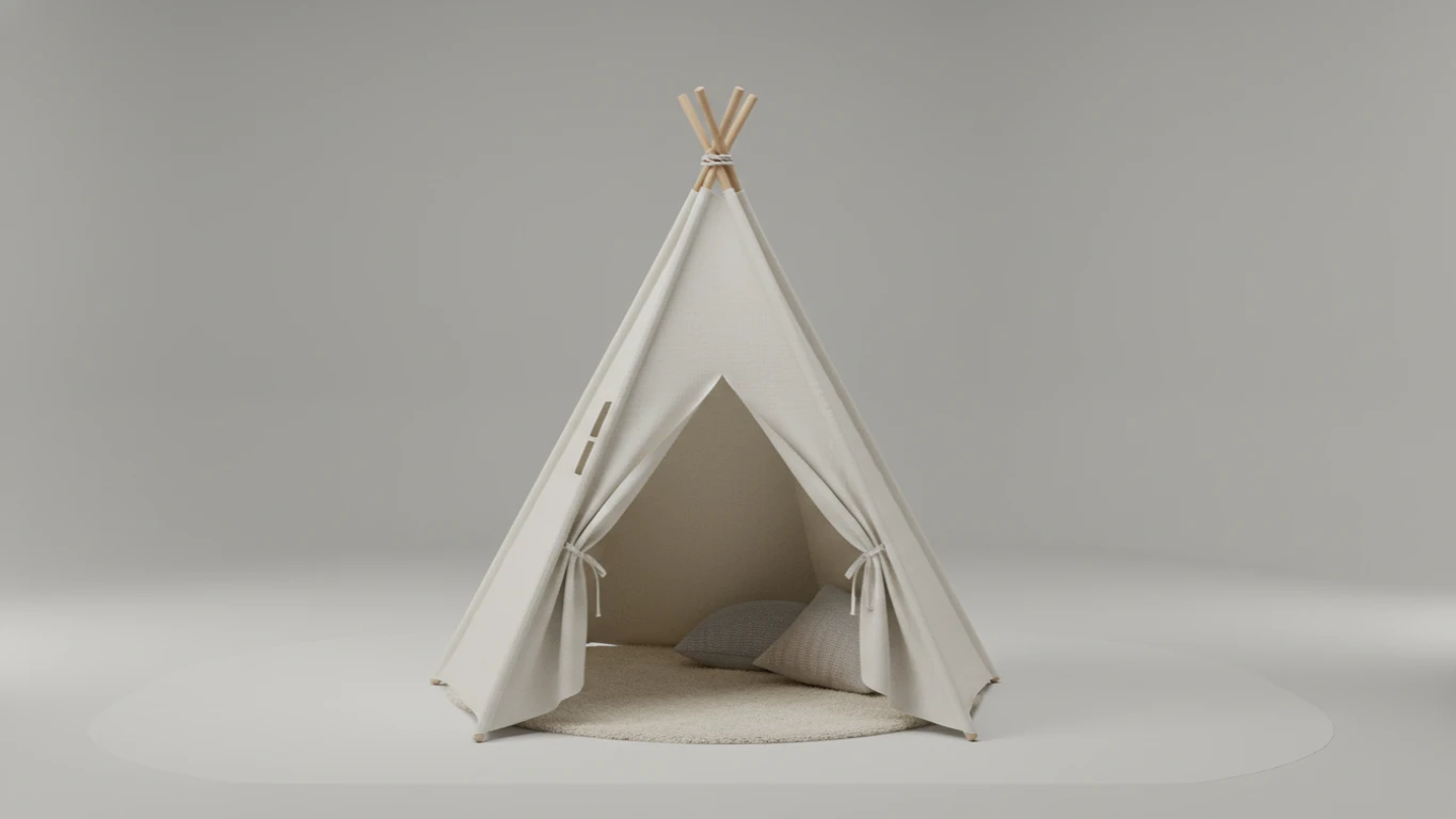 Cotton Canvas Teepee Play Tent