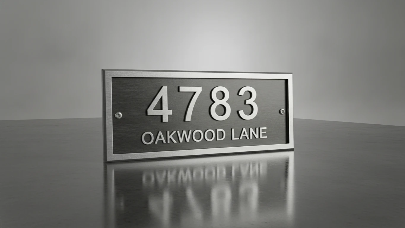 Custom Aluminum Outdoor Address Plaque
