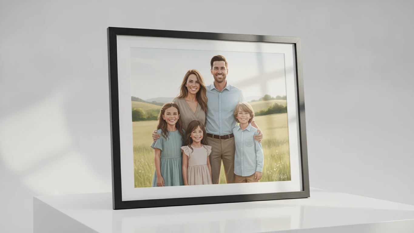 Custom Digital Family Illustration