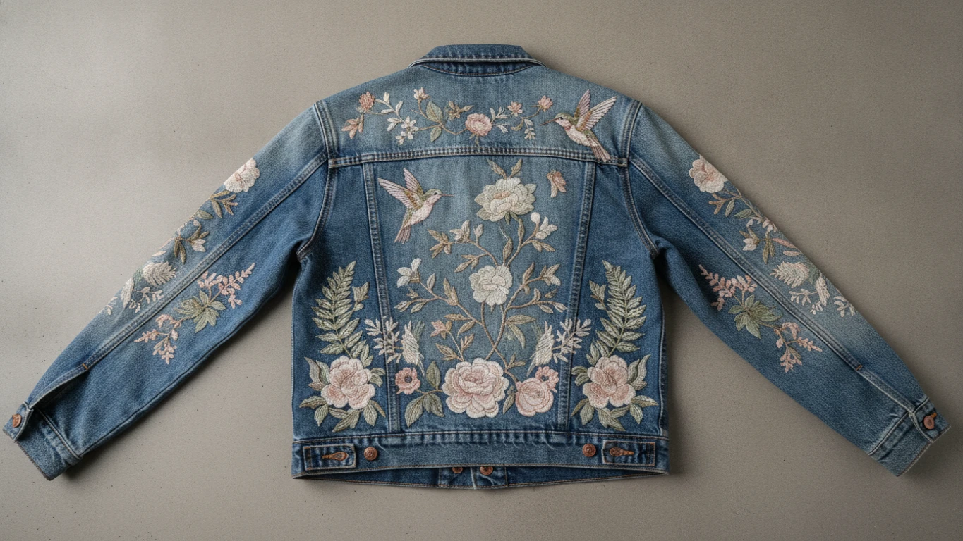 Custom Embroidered Denim Jacket