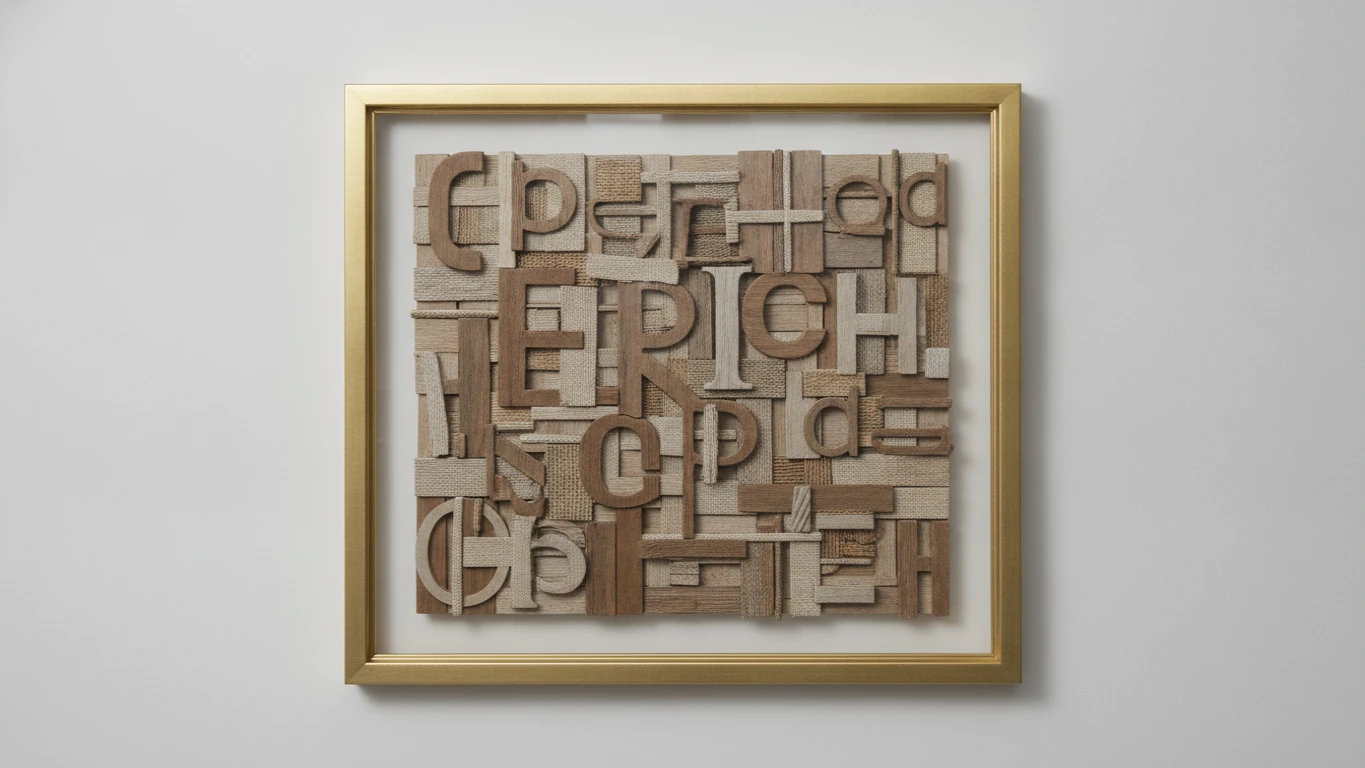 Custom Framed Typography Art