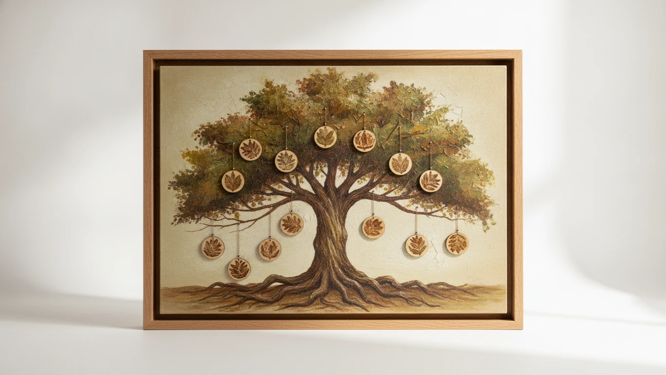 Custom Hand-Painted Family Tree Art