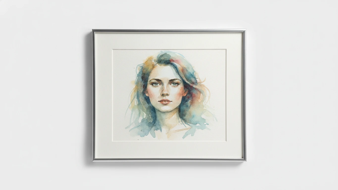 Custom Watercolor Illustration Portrait