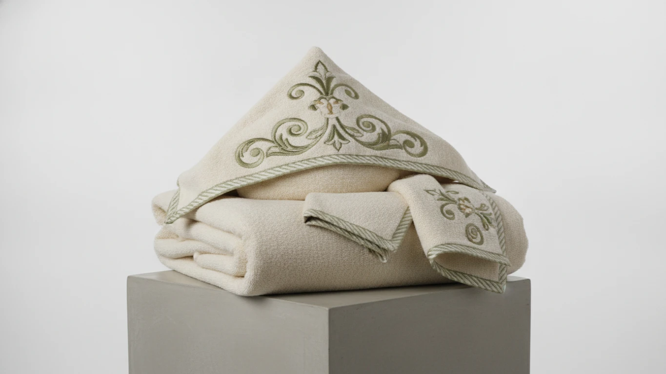 Deluxe Embroidered Hooded Towel Set