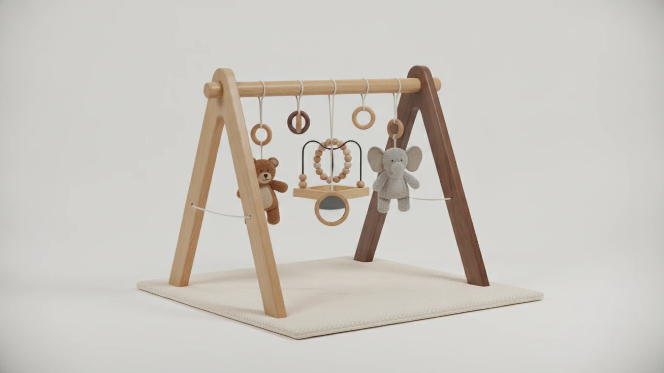 Deluxe Solid Wood Activity Gym