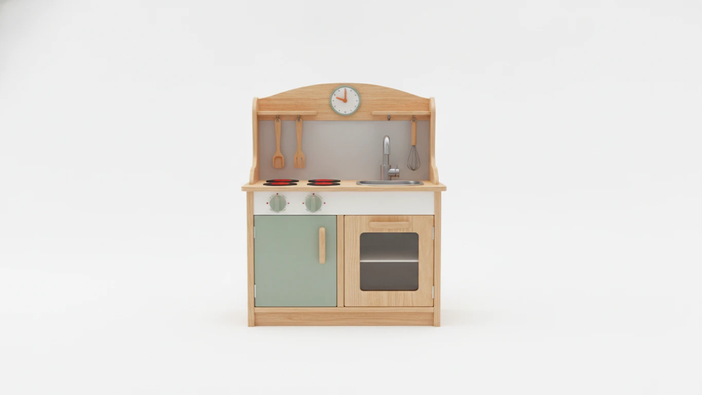 Deluxe Wooden Play Kitchen