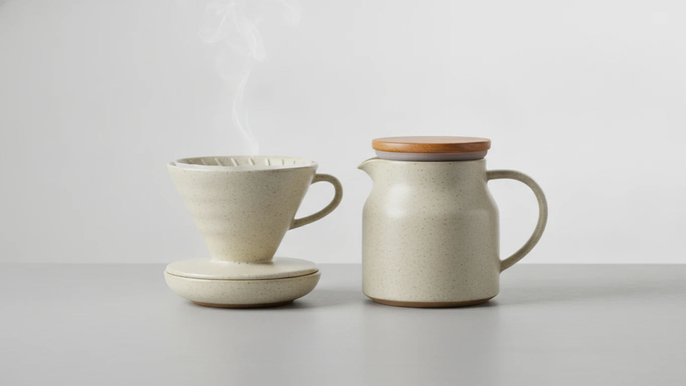 Designer Ceramic Pour-Over Coffee Set