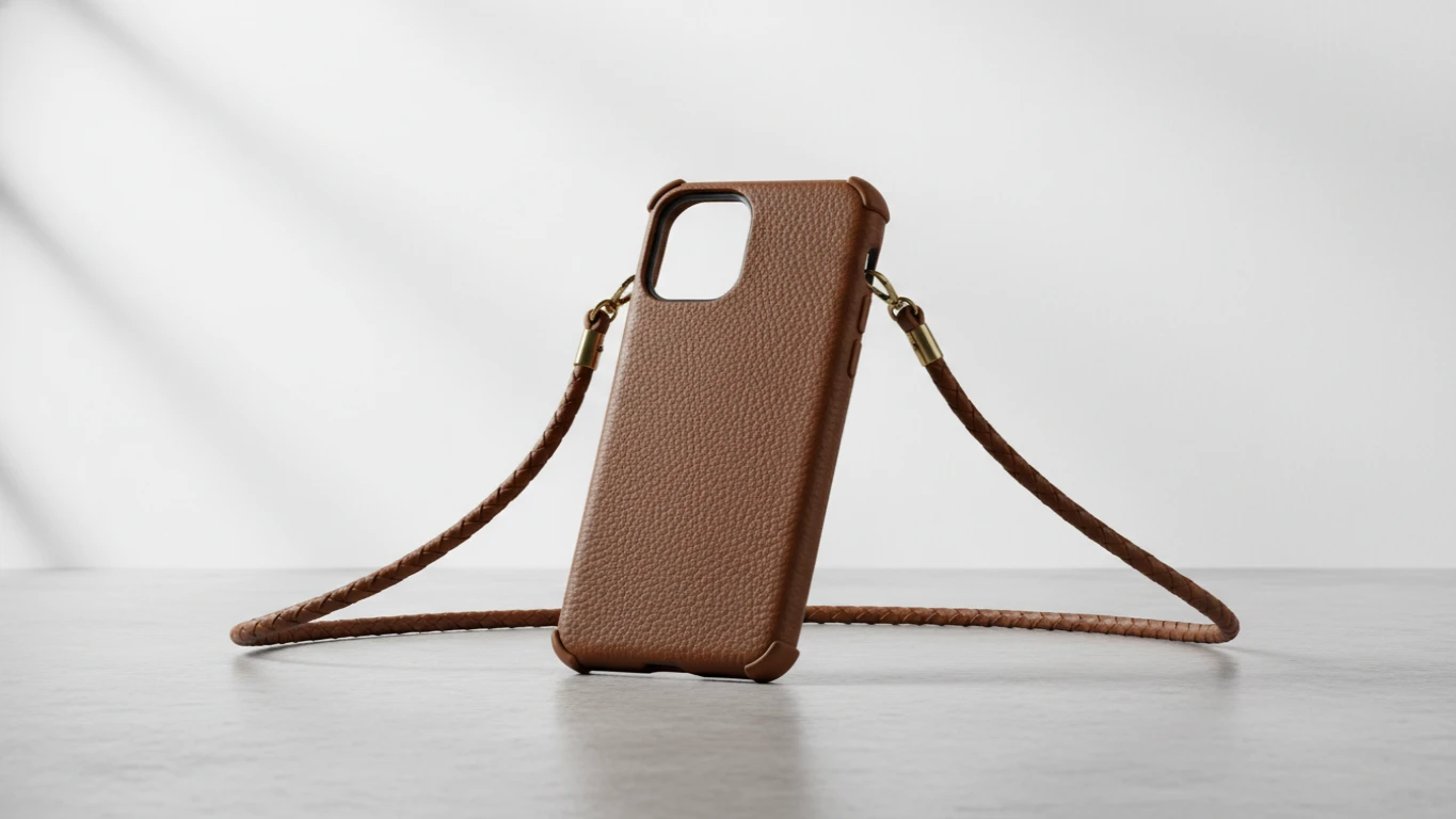 Designer Crossbody Leather Phone Case