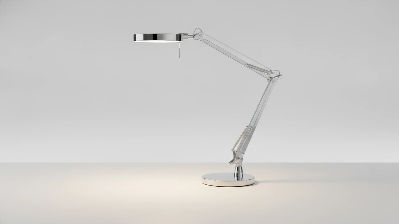 Designer Desk Lamp in Polished Chrome