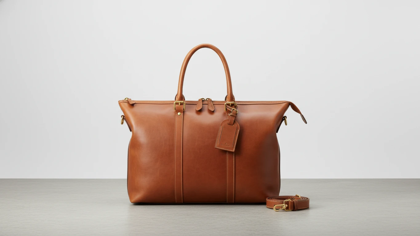 Designer Genuine Leather Travel Tote