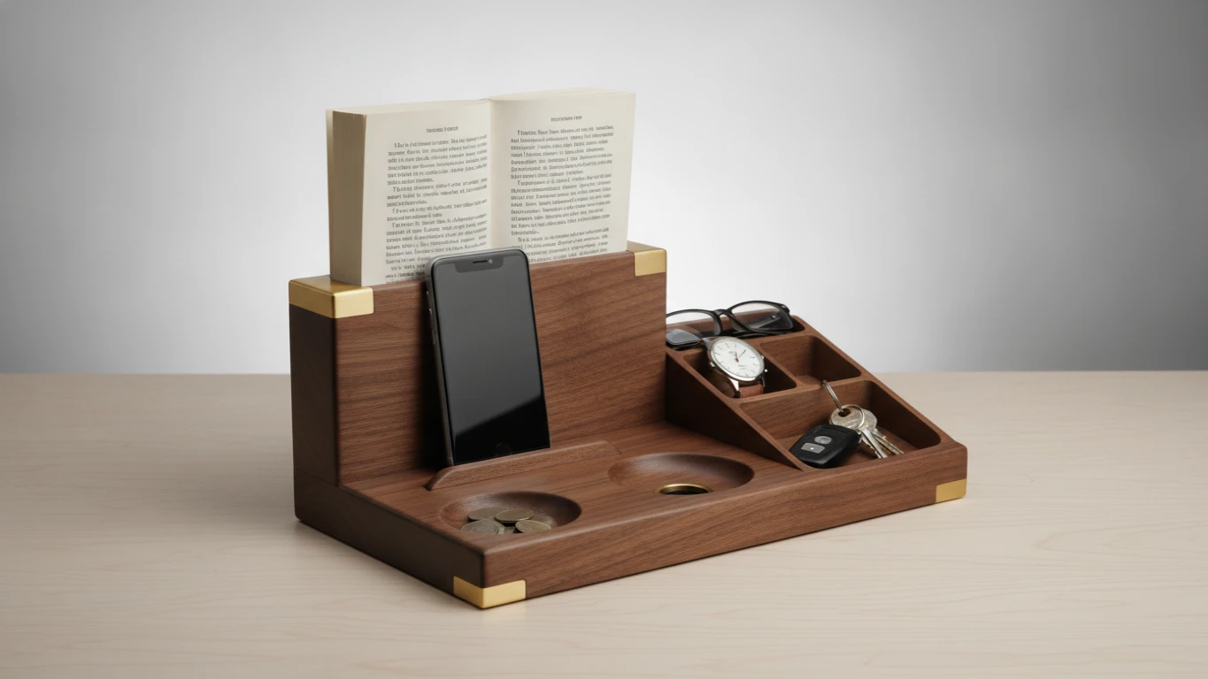 Desktop Book Valet and Nightstand Organizer