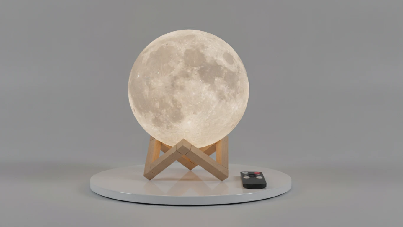 Desktop Moon Lamp with Remote
