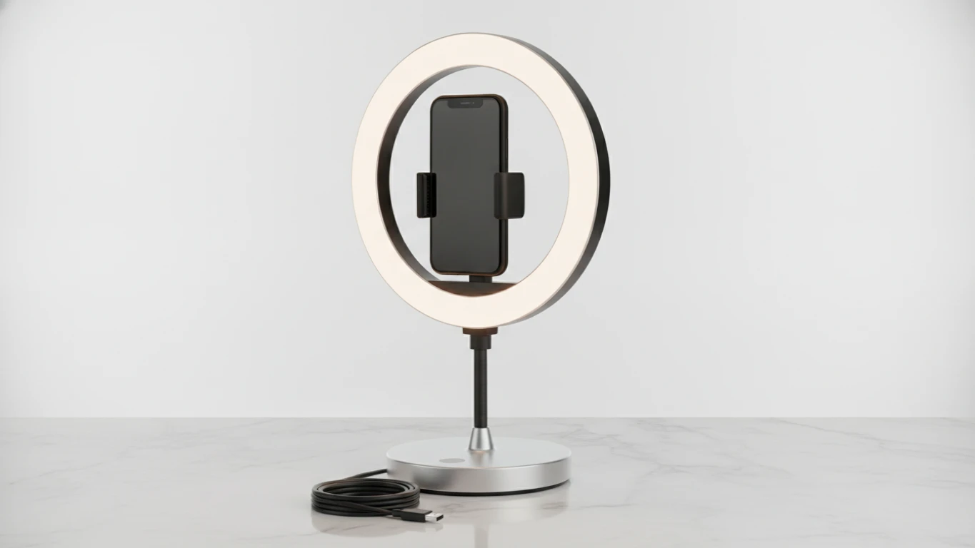 Desktop Ring Light with Phone Holder