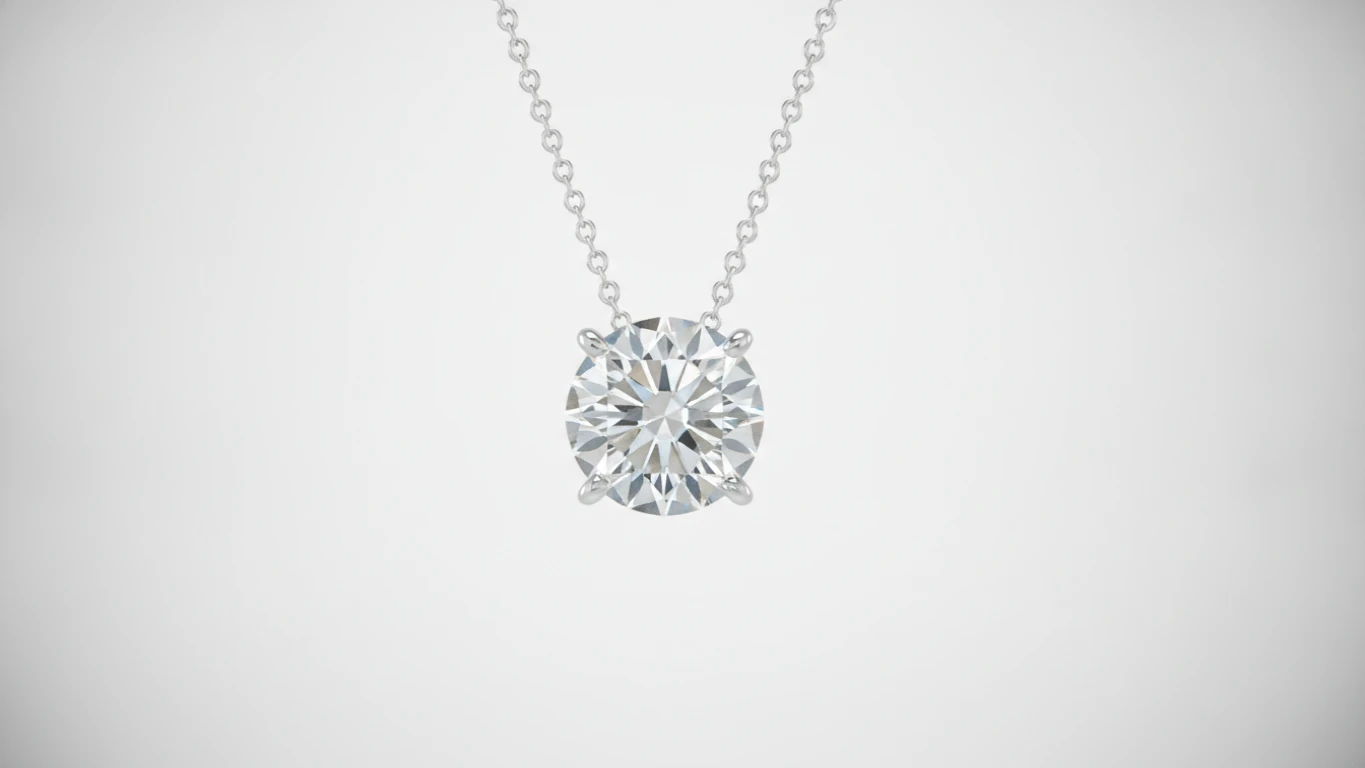 Diamond Solitaire Pendant Necklace