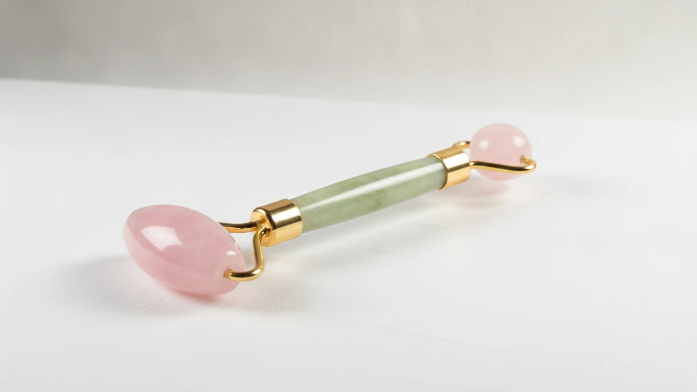 Dual-Sided Rose Quartz Jade Roller