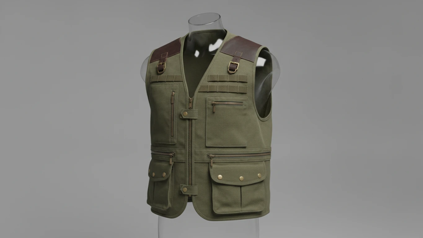 Durable Canvas Utility Vest