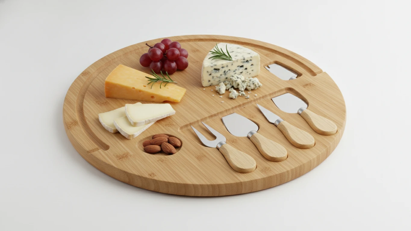 Eco-Friendly Bamboo Cheese Board