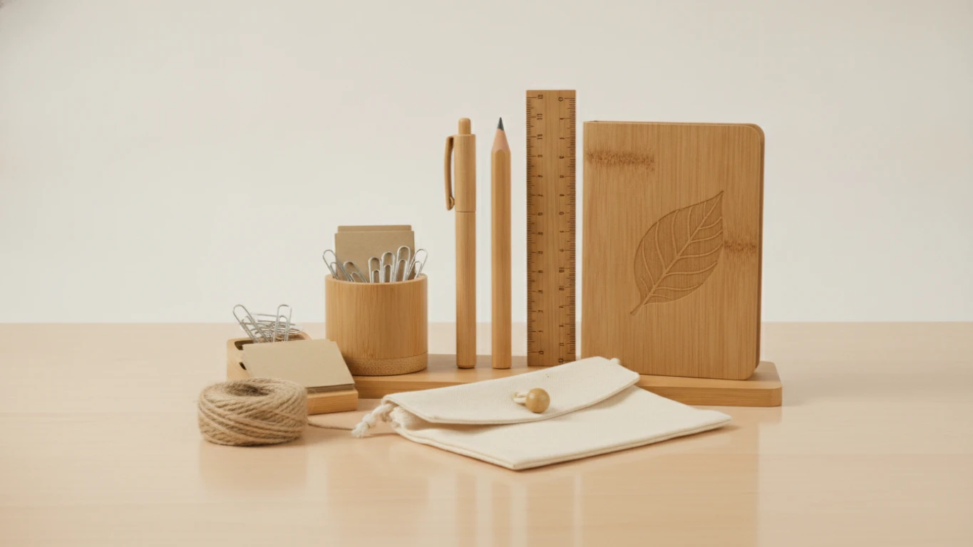 Eco-Friendly Bamboo Stationery Set