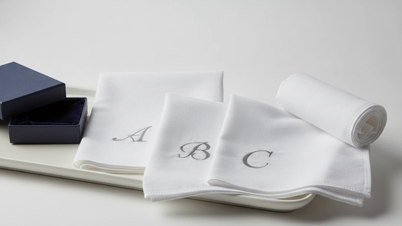 Elegant Monogrammed Cotton Handkerchief Set