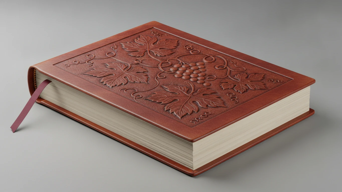 Embossed Leather Wine Journal