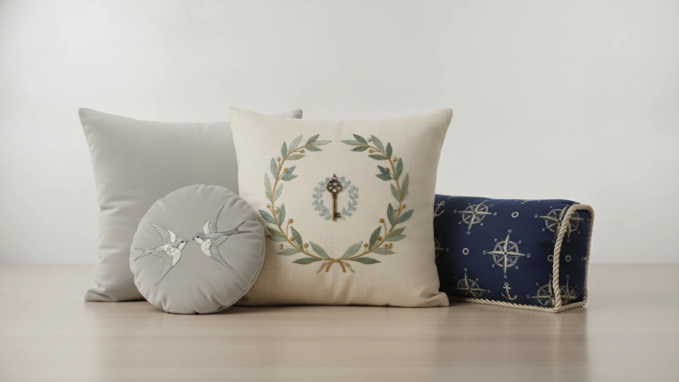 Embroidered Keepsake Throw Pillows