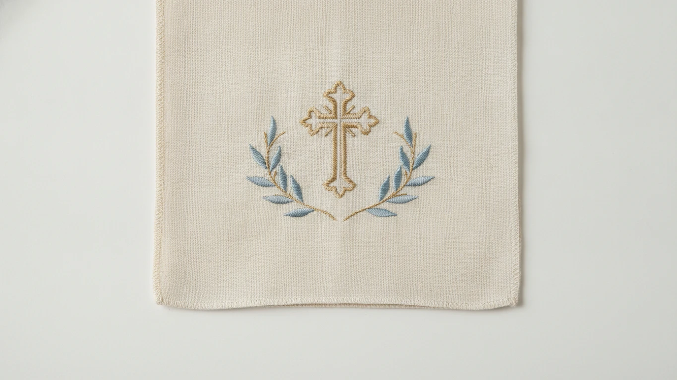 Embroidered Linen Prayer Handkerchief