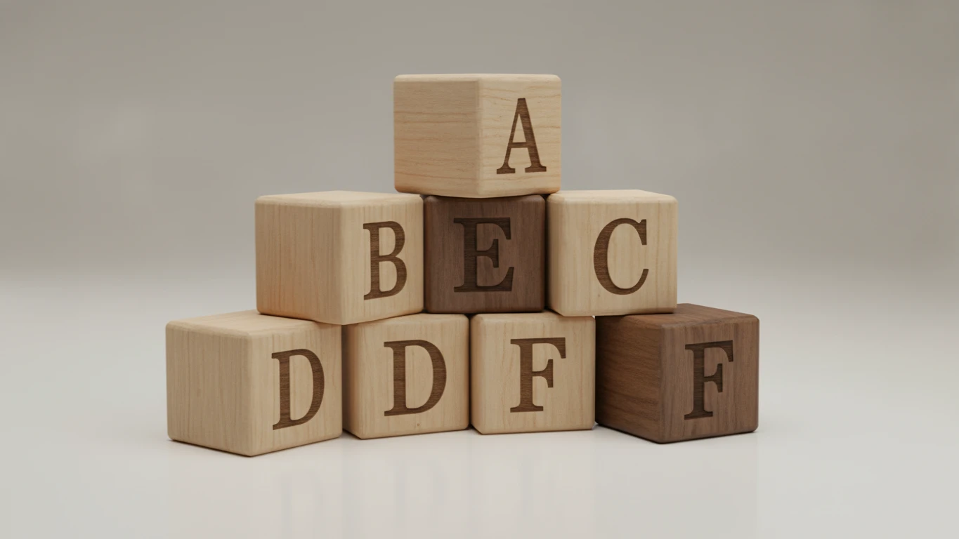 Engraved Hardwood Alphabet Blocks